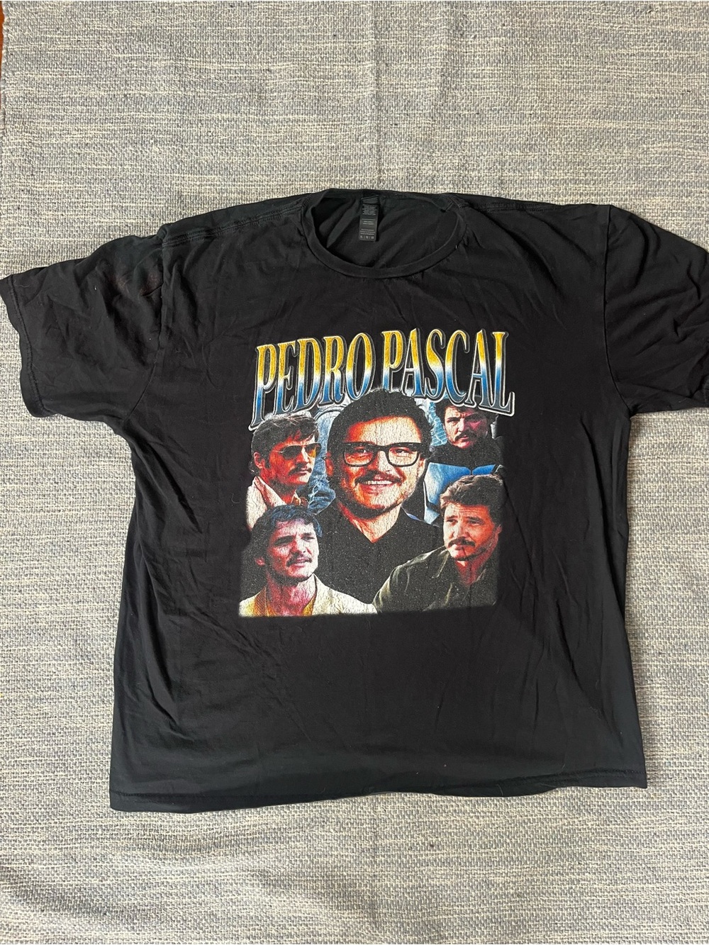 Pedro Pascal Black Cotton T Shirt XL